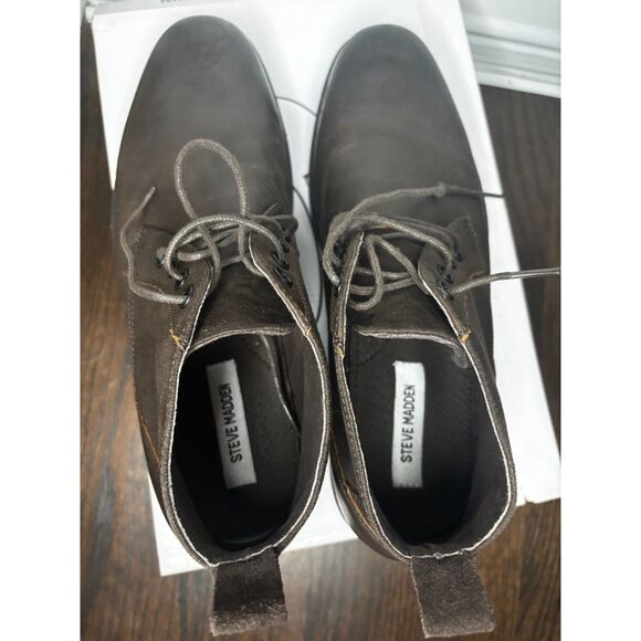 Steve Madden Men's Casual Boots BROWN - Brown Sonos Leather Boot - Men - Picture 10 of 13